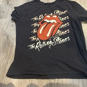 Rolling Stones Graphic T-Shirt ‘76 tour size large (12-14) short sleeve gray